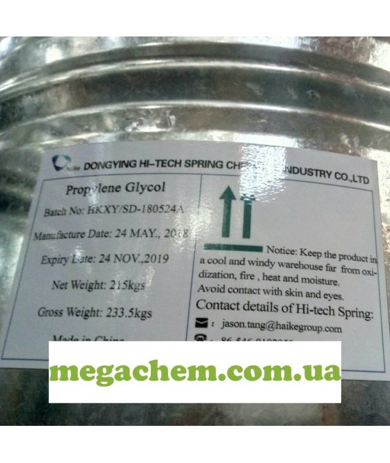 Пропиленгликоль Dongying hi-tech spring chemical industry co. ltd. china